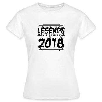 2018 - Jahrgang 2018 - Baujahr 2018 - Frauen T-Shirt - Weiß - Vorne - AI Model Female 172 dark (172cm)