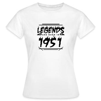 1951 - Born 1951 - Built in 1951 - Women's T-Shirt - white - Front - AI Model Female 172 dark (172cm)