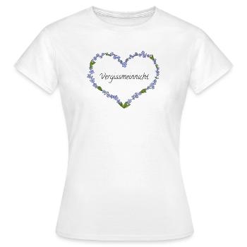 Forget-me-not - Women's T-Shirt - white - Front - AI Model Female 172 dark (172cm)