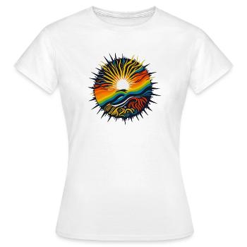 positive Energie - Frauen T-Shirt - Weiß - Vorne - AI Model Female 172 dark (172cm)