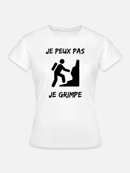 ESCALADE. CLIMB. CLIMBING. ESCALADE. VAN. GRIMPE. - T-shirt Femme - blanc