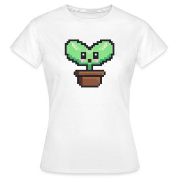 Plante pixel art - T-shirt Femme - blanc - Devant - AI Model Female 172 dark (172cm)