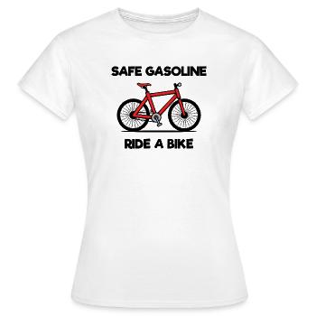 Durabilité Déclaration environnementale respectueuse de l’environnement - T-shirt Femme - blanc - Devant - AI Model Female 172 dark (172cm)