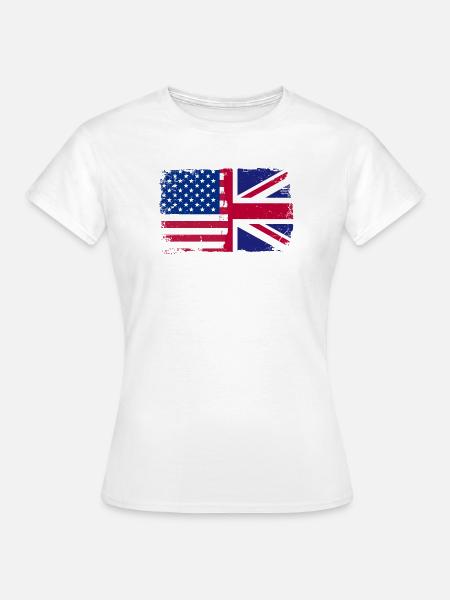 Hinweis Fusion USUK Grunge - Frauen T-Shirt - Weiß