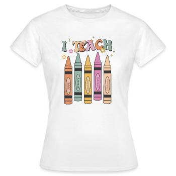 J’enseigne l’amour, la bravoure, l’égalité, la force et la gentillesse - T-shirt Femme - blanc - Devant - AI Model Female 172 dark (172cm)