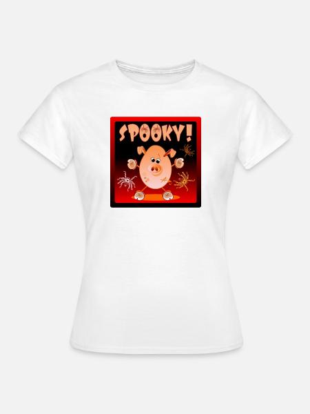HAPPY HALLOWEEN SPIDER PIGLETS - Frauen T-Shirt - Weiß