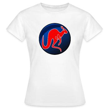 KANGAROO LINE DRAWING MARSUPIALS - Women's T-Shirt - white - Front - AI Model Female 172 dark (172cm)