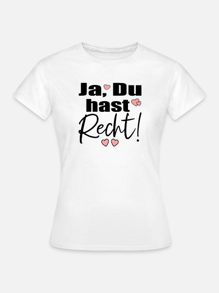 RECHT VERSÖHNUNG - Frauen T-Shirt - Weiß