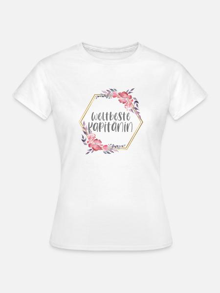 Weltbeste Kapitänin Segeln Boot Geschenk - Frauen T-Shirt - Weiß