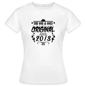 2013 - Année de construction 2013 - Année 2013 - T-shirt Femme - blanc - Devant - AI Model Female 172 dark (172cm)