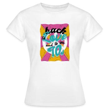 Années 70 - T-shirt Femme - blanc - Devant - AI Model Female 172 dark (172cm)