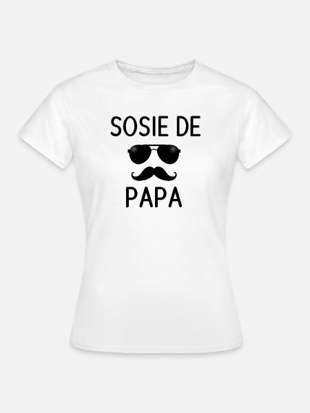PAPAS DOPPELGÄNGER - Frauen T-Shirt - Weiß