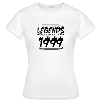 Legend 1999 - Born 1999 - Construit en 1999 - T-shirt Femme - blanc - Devant - AI Model Female 172 dark (172cm)