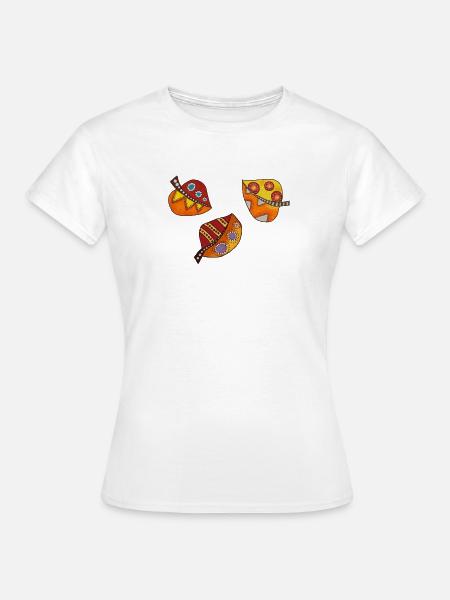 herbstblätter - Frauen T-Shirt - Weiß