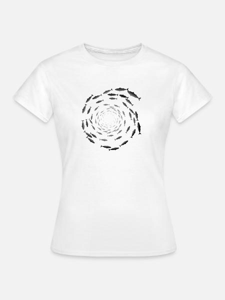 Fischschwarm - Frauen T-Shirt - Weiß