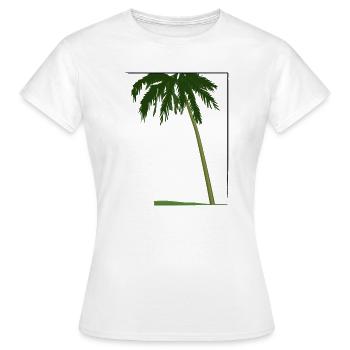 Palmier dans le cadre | palmier dans le cadre - T-shirt Femme - blanc - Devant - AI Model Female 172 dark (172cm)