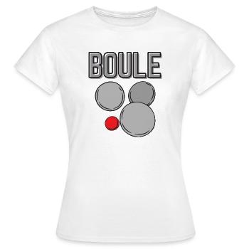 Boule boule boules pour bouler pétanque - T-shirt Femme - blanc - Devant - AI Model Female 172 dark (172cm)