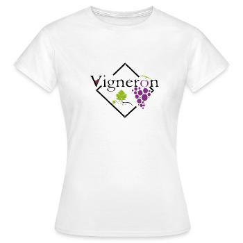Vigneron - T-shirt Femme - blanc - Devant - AI Model Female 172 dark (172cm)
