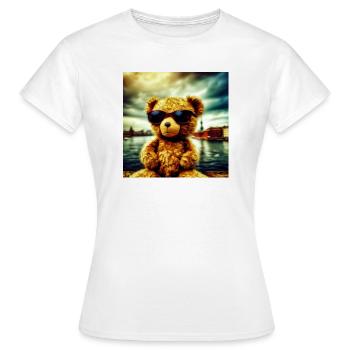 Teddy goes Wild - Frauen T-Shirt - Weiß - Vorne - AI Model Female 172 dark (172cm)