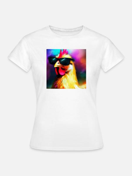 Fancy Chicken IV - Frauen T-Shirt - Weiß