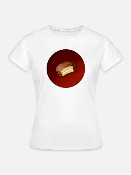 ein leckerer Keks mit Schokolade - Frauen T-Shirt - Weiß