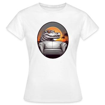 Alligator - T-shirt Femme - blanc - Devant - AI Model Female 172 dark (172cm)