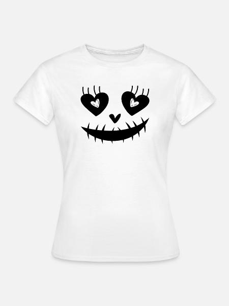 Halloween Face - Frauen T-Shirt - Weiß