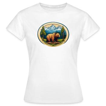 Ours brun - T-shirt Femme - blanc - Devant - AI Model Female 172 dark (172cm)
