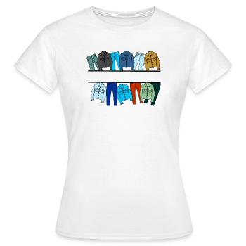 Vestes en jean et jeans - T-shirt Femme - blanc - Devant - AI Model Female 172 dark (172cm)