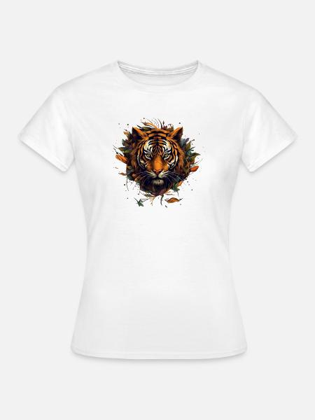 Designer Style Tiger - Frauen T-Shirt - Weiß