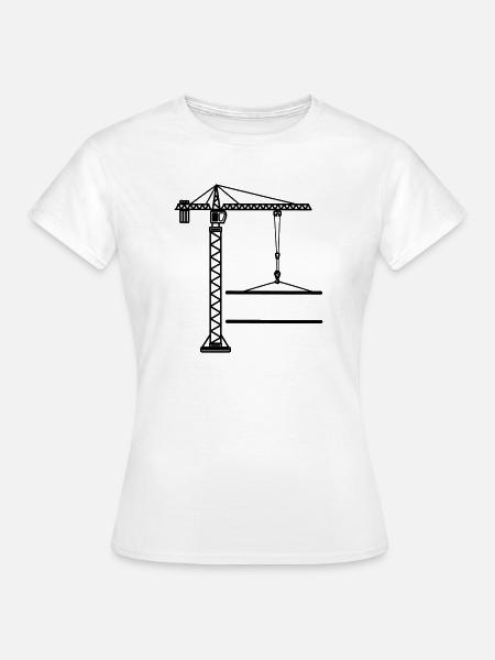 Baukran-Banner-Logo - Frauen T-Shirt - Weiß
