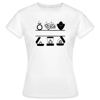 Jeweler logo - Women's T-Shirt - white - Front - AI Model Female 172 dark (172cm)