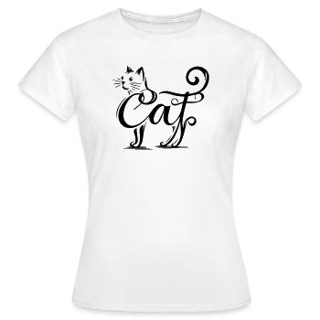 Feline Overlay - Fused Cat - Women's T-Shirt - white - Front - AI Model Female 172 dark (172cm)
