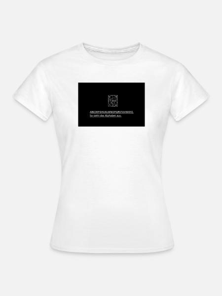 Geometrisches Alphabet Quadrat - Frauen T-Shirt - Weiß