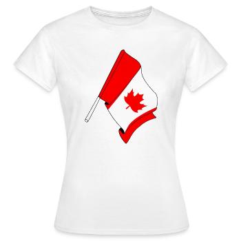 Drapeau du Canada - T-shirt Femme - blanc - Devant - AI Model Female 172 dark (172cm)