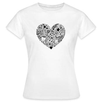 Alltag Liebe - Frauen T-Shirt - Weiß - Vorne - AI Model Female 172 dark (172cm)