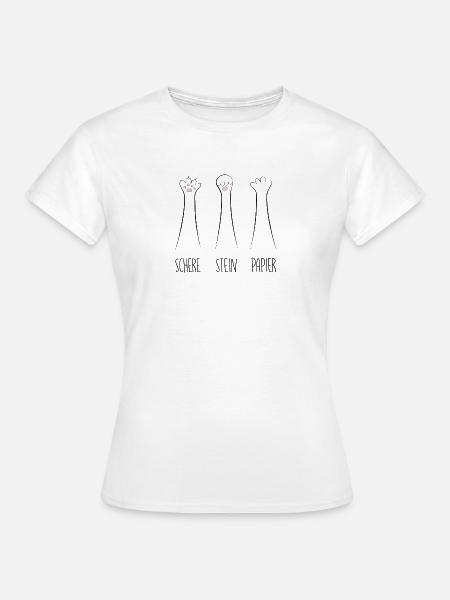 Schere Stein Papier - Frauen T-Shirt - Weiß