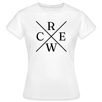 Crew Sign Cross - Frauen T-Shirt - Weiß - Vorne - AI Model Female 172 dark (172cm)