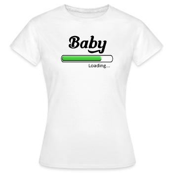 Baby loading. - T-shirt Femme - blanc - Devant - AI Model Female 172 dark (172cm)