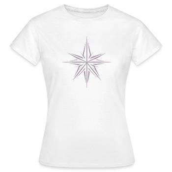 Minimalistischer Weihnachtsstern: Festliche - Frauen T-Shirt - Weiß - Vorne - AI Model Female 172 dark (172cm)