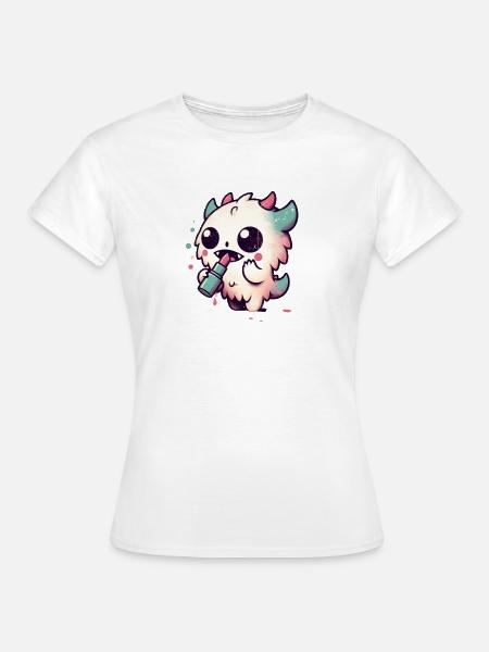 Makeup und Monster - Frauen T-Shirt - Weiß