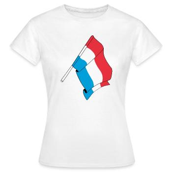 Pavillon : Luxembourg - T-shirt Femme - blanc - Devant - AI Model Female 172 dark (172cm)