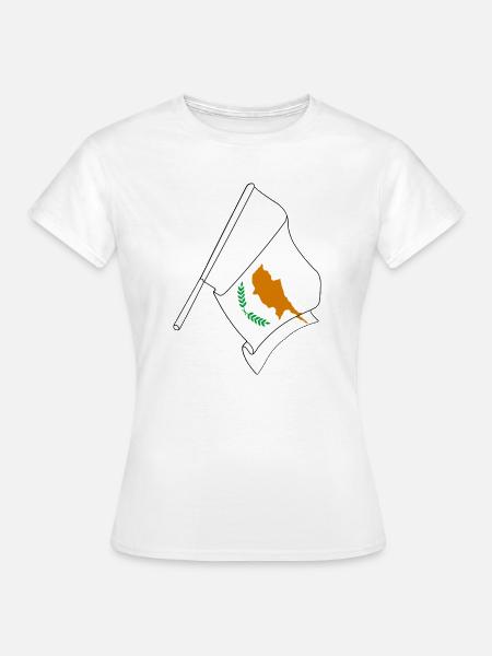 Flagge Zypern - Frauen T-Shirt - Weiß