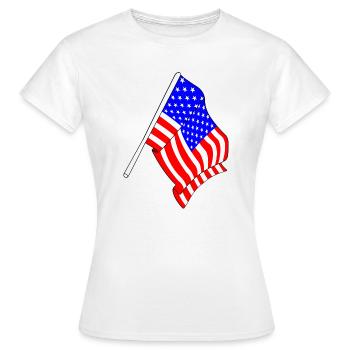 Drapeau des États-Unis, Stars and stripes - T-shirt Femme - blanc - Devant - AI Model Female 172 dark (172cm)