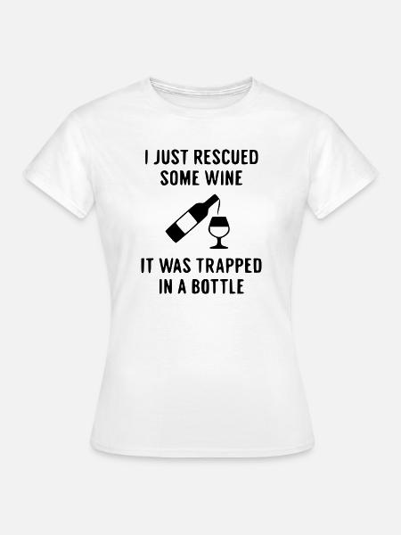Ella Lopez "Rescued wine" - Frauen T-Shirt - Weiß
