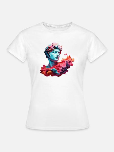 Neon-Psychedelische Büste - Frauen T-Shirt - Weiß