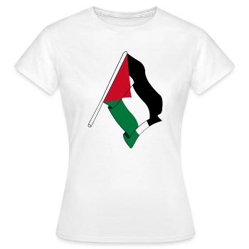 Drapeau Palestine Drapeau palestinien - T-shirt Femme - blanc - Devant - AI Model Female 172 dark (172cm)