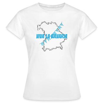 Viva La Bavaria :-) - Frauen T-Shirt - Weiß - Vorne - AI Model Female 172 dark (172cm)