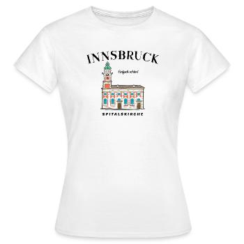 Innsbruck Austria, Simply Beautiful Drawing - Women's T-Shirt - white - Front - AI Model Female 172 dark (172cm)