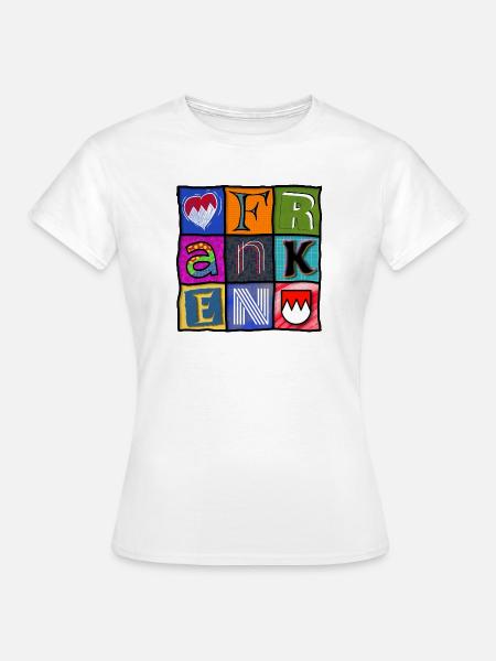 Franken - Pop-Art - cool - Frauen T-Shirt - Weiß